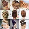 BATHVEVE Hair Bun Maker Black Donut Bun Styler Tool with Hairpin Clip and Band for Weddings Parties and Daily Use for Messy Buns and Chignons view 2