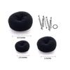BATHVEVE Hair Bun Maker Black Donut Bun Styler Tool with Hairpin Clip and Band for Weddings Parties and Daily Use for Messy Buns and Chignons view 3
