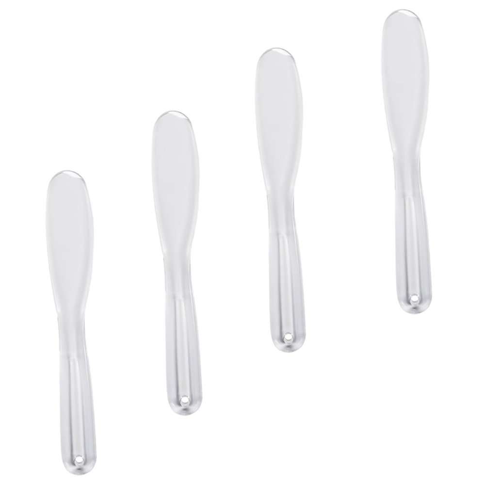 DEARMAMY 4pcs Thick Plastic Makeup Spatulas Face Mask Applicator Mixing Sticks for Skin Care and DIY Beauty Treatments
