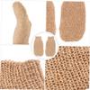 BATHVEVE 2pcs Exfoliating Ramie Jute Bath Scrub Gloves Long Strap Body Exfoliator for Back Scrubbing for Spa and Shower Use view 3