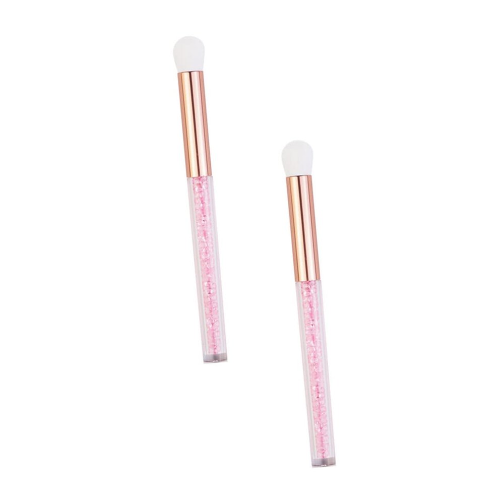 DECORNIJIA 2Pcs Pink Professional Women Makeup Brush Nose Shadow Eyeshadow Applicator for Deep Cleaning Hair for Eye Makeup