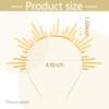 Framendino, 2 Pack Goddess Halo Sun Crown Headband Cosplay Costume for Women Hair Accessories Silver and Gold view 2