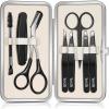 TsMADDTs Tweezers for Men, 8 in 1 Professional Eyebrow Tweezers Kit with Eyebrow Trimmer & Scissors, Razor, Brush, Skin Care Tools view 1