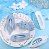 10 Pcs French Flat Hair Clips for Women, 3 Styles Blue Flat Claw Clips Strong Hold No Slip Matte Hair Claw Clips for Thin Thick Hair view 3