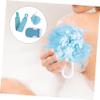 DECHOUS 3Pcs Exfoliating Long Back Towel Bath Kit Durable Shower Gloves for Cleaning Portable Bath Towels for Hard to Reach Areas Reusable and Machine Washable Convenient view 3