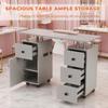 Manicure Table Nail Tech Desk with Electric Dust Collector, Nail Table Station w/Charging Socket, 4 Drawers, Lockable Wheels & Wrist Rests  Professional Nail Station for Salon & Home, Slate Gray view 4