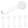 GANAZONO 6pcs Nail Brush Set Protective Cover  Round Head Nail Cleaner Brushes for Manicure Fingernail Dust Cleaning  for Home and Salon view 1