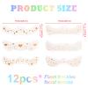 12pcs Gold Freckles Temporary Face Tattoos, 6 Design Sparkle Makeup Patches Waterproof Glow Up Face Glitter Speckles Cosmetic Stickers for Women Makeup Festival Dancing Carnival Party view 2