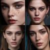 12pcs Gold Freckles Temporary Face Tattoos, 6 Design Sparkle Makeup Patches Waterproof Glow Up Face Glitter Speckles Cosmetic Stickers for Women Makeup Festival Dancing Carnival Party view 3