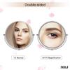 HTZALCUO Bathroom Mirror Wall Mounted Makeup Mirror 8- inch Two- Sided 5X Magnification 360 Swivel Extending Folding Bathroom Shaving Cosmetic Make Up Mirror(Nickel Brushed,1X/5X) view 4