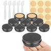 GZYNTT 10 Pcs 60ml - D68mm x H27mm Aluminium Tin with Lids, Matt black Aluminium Tin Jars with Lids, Lip Balm Tins, DIY Cosmetic Container Pots for Candle Soap Cream Salves view 1