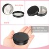 GZYNTT 10 Pcs 60ml - D68mm x H27mm Aluminium Tin with Lids, Matt black Aluminium Tin Jars with Lids, Lip Balm Tins, DIY Cosmetic Container Pots for Candle Soap Cream Salves view 2