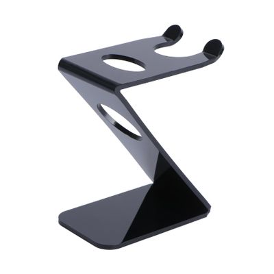 Beatifufu Acrylic Beard Brush Holder Razor Stand Set Portable Shaving Brush Stand for Home Travel Design for Razor Models Safe Elegant Storage