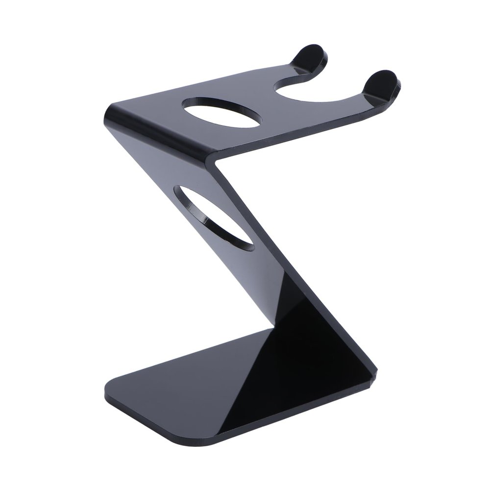 Beatifufu Acrylic Beard Brush Holder Razor Stand Set Portable Shaving Brush Stand for Home Travel Design for Razor Models Safe Elegant Storage