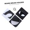 Beatifufu Acrylic Beard Brush Holder Razor Stand Set Portable Shaving Brush Stand for Home Travel Design for Razor Models Safe Elegant Storage view 3