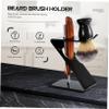 Beatifufu Acrylic Beard Brush Holder Razor Stand Set Portable Shaving Brush Stand for Home Travel Design for Razor Models Safe Elegant Storage view 4