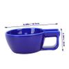 EXQUIMEUBLE 1Pc Practical Shaving Bowl for Men Elegant Ceramic Lathering Container with Comfortable Handle Durable and Capacity for Effortless Soap Creation view 2