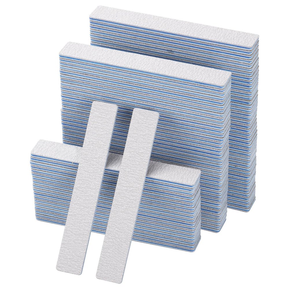 100 Pcs 180/240 Grit Nail Files for Arylic and Natural Nails, Double Sided Manicure Buffing Files