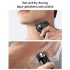Vomeko Cordless Electric Shaver for Men 360 Floating Dual Head R azor with Digital Display, USB Rechargeable Washable, Stainless Steel Blades for Beard, Mustache Body view 3