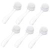 BATHVEVE 6pcs Bull Horn Facial Cleansing Brushes Caps Round Head Nail Cleaning Brush Set for Manicure Fingernail Dust Tool for Home and Salon Use view 1