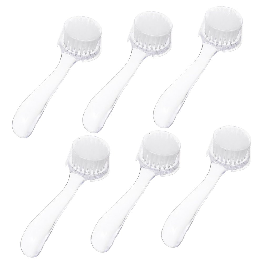 EPIGEIST 6pcs Nail Brush Set Cover Round Head Manicure Cleaning Tool Dust Removing Brush for Home and Travel