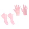 Moisturizing Callus Remover Socks Gloves Set, Pink Sebs Skin-friendly view 1