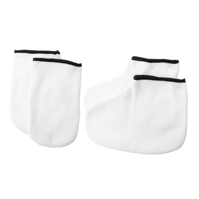 DECHOUS 2Pairs Paraffin Wax Gloves and Foot Masks for Moisturizing Therapy Insulated Hand and Feet Care for Spa and Home Use Relief for