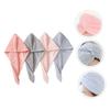 BATHVEVE 4Pcs Ultra Absorbent Coral Fleece Dry Hair Hat Quick Drying Hair Towels for Women and Soft for Home Travel and Spa Use Includes view 4