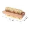 WEKAMOS 4PCS Wooden Nail Cleaning Brush Set Natural Pig Bristle Two-Sided Hand and Foot Scrubber for Manicure and Pedicure Non-Slip Handle for Fingernail and Toenail Care view 2
