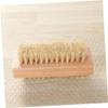 WEKAMOS 4PCS Wooden Nail Cleaning Brush Set Natural Pig Bristle Two-Sided Hand and Foot Scrubber for Manicure and Pedicure Non-Slip Handle for Fingernail and Toenail Care view 4