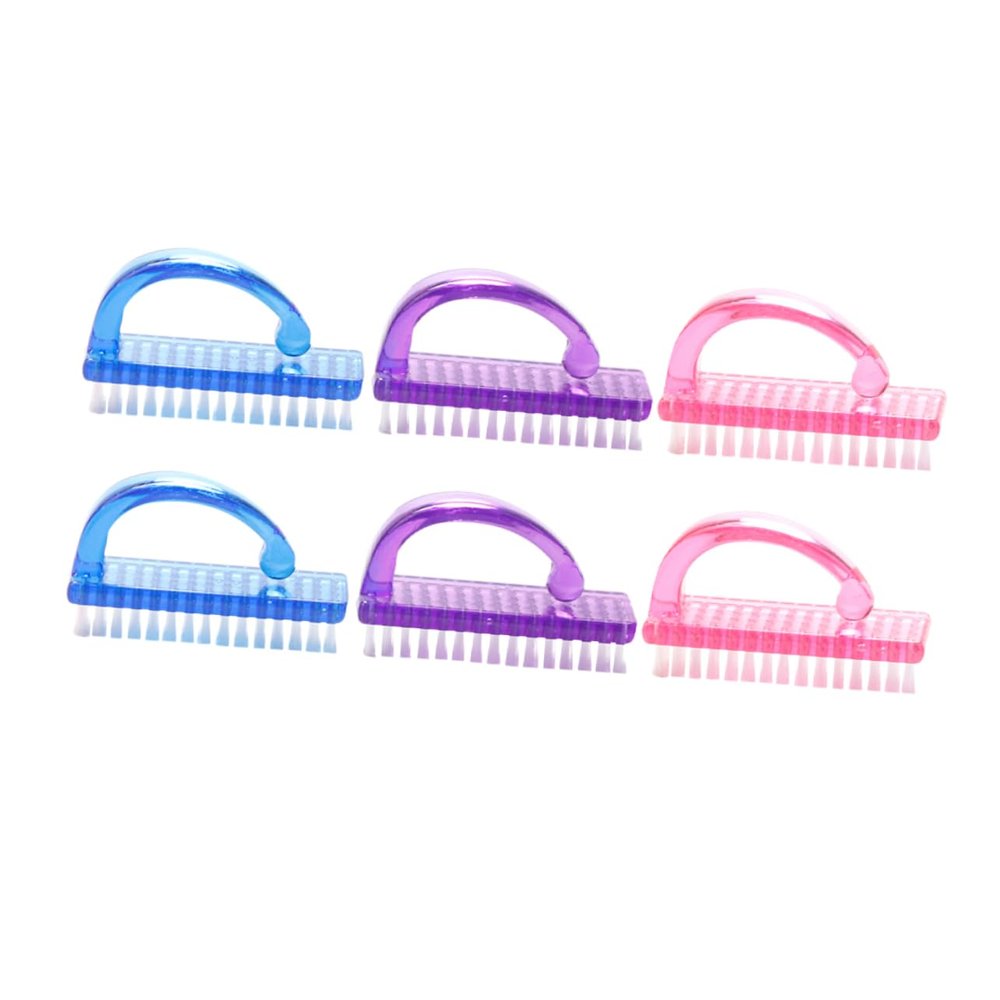 BATHVEVE 6Pcs Nail Dust Cleaner Unicorn Brushes for Nail Shop Gentle Nail Drill Brush with Flexible Bristles Portable and Lightweight for Easy Cleaning of Nail Stains and Dust