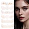 12pcs Face Freckles Makeup Patches, 6 Designs Glitter Gold Freckles Waterproof Sparkle Face Stickers Cute Star Dot Flower Temporary Tattoos for Women Concerts Festival Rave Makeup Accessories view 1