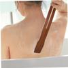 GANAZONO 1Pc Long Handle Bath Brush Natural Bristles Shower Brush for Men Women Premium Exfoliating Back for Deep Cleansing Skin Care Shower Brown view 4