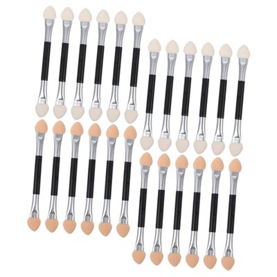 DECHOUS 24Pcs Dual-Ended Eyeshadow Applicators Foam Tips for Women Gentle and Effortless Makeup Brushes for Eye Shadow Application for Everyday Makeup Random Color