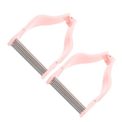 DEARMAMY 2Pcs Manual Facial Hair Remover Tool Handheld Epilator for Women Efficient Hair Removal for Cheeks and Lips Durable Stylish Design for Travel Use