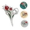 OATIPHO Elegant Tulip Flower Hair Claw Clip for Women Durable Hair Accessory for Thin and Thick Hair Chic Design for Effortless Styling for All Occasions view 3