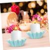 BESTOYARD 50Pcs Leakproof Wax Liners for Wax Melt Warmers High Temperature Pet Wax Trays Decorative Design for DIY Candle Lovers Easy Wax Removal view 3