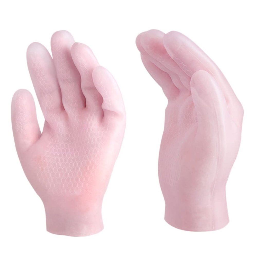 DECHOUS 2-Pair SEBS Moisturizing Gloves for Hand Care Skin-Friendly Hydration Gloves for Dry Cracked Hands for Daily Use and Skin Softening