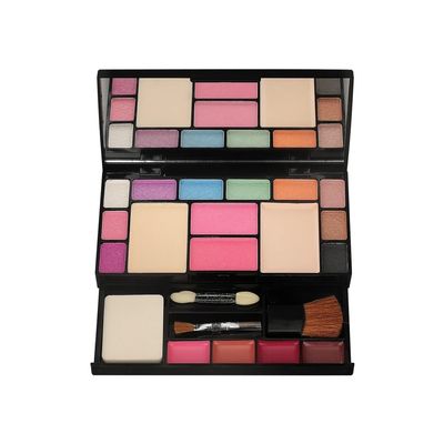 18 Color Makeup Set with Brush Including Eye Shadow Lip Gloss Eyebrow Powder Gift Set