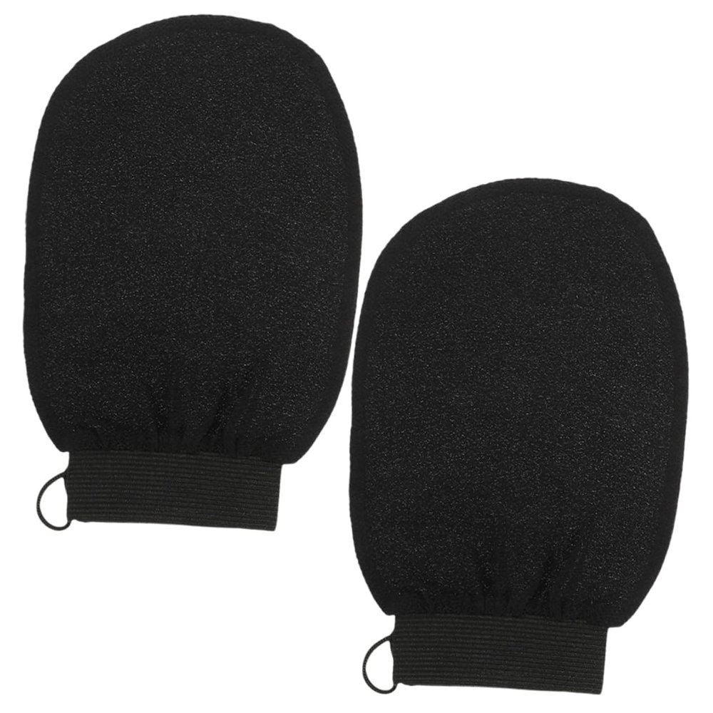 EXQUIMEUBLE 2Pcs Shower Exfoliating Mitt Body Scrub Gloves for Gentle Skin Cleansing Non Scratch Rayon Bath Gloves for and Massage Lightweight and Reusable Design