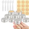 GZYNTT 10 Pcs 10ml Silver - D35mm x H17mm Aluminium Tin with Lids, Aluminium Tin Jars with Lids, Lip Balm Tins, DIY Cosmetic Container Pots for Candle Soap Cream Salves view 1