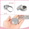 GZYNTT 10 Pcs 10ml Silver - D35mm x H17mm Aluminium Tin with Lids, Aluminium Tin Jars with Lids, Lip Balm Tins, DIY Cosmetic Container Pots for Candle Soap Cream Salves view 2