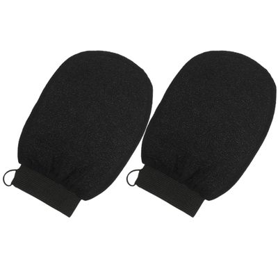 BATHVEVE 2Pcs Exfoliating Glove Rayon Bathing Gloves for Dead Skin Removal Lightweight Body Scrubber for Smooth Skin for Home and Hotel Use