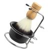 EXQUIMEUBLE 1Set Shaving Kit with Holder Soft Beard Brush and Soap Bowl for Men Essential Shaving Accessories for Experience view 1