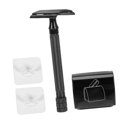 Ipetboom 1Set Double Sided Manual Safety Shaver with Handle Vintage Beard Grooming Tool for Home and Barbershops Comfortable Grip for Multi Functional Razor for Men