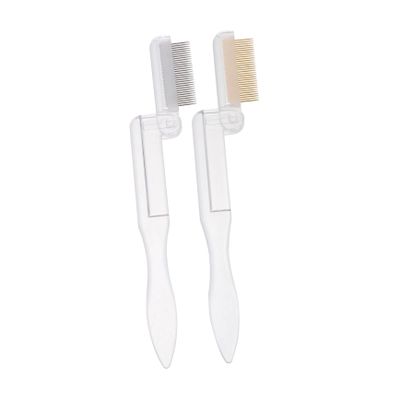 DECHOUS 2Pcs Handheld Eyelash Shaping Tool Foldable Eyebrow and Eyelash Combs for Travel Compact and Portable Design for Home and Salon Use Great for Makeup Lovers