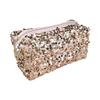 UUYYEO Sequin Makeup Organizer Bag Glitter Cosmetic Bag Pouch Portable Travel Toiletry Bag Case Sparkling Make up Bag with Zipper Bathroom Accessories Bag for Women Girls Pink view 1