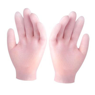 DEARMAMY SEBS Moisturizing Gloves for Dry Hand Pair Skin-Friendly Hand Cover for Softening and Exfoliating for Daily Use and Overnight Hydration