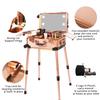 22 Inch Large Capacity Aluminum Alloy Trolley Cosmetic Case with Lamp and Mirror, Professional Follow-up Artist, Makeup Artist Toolbox view 4