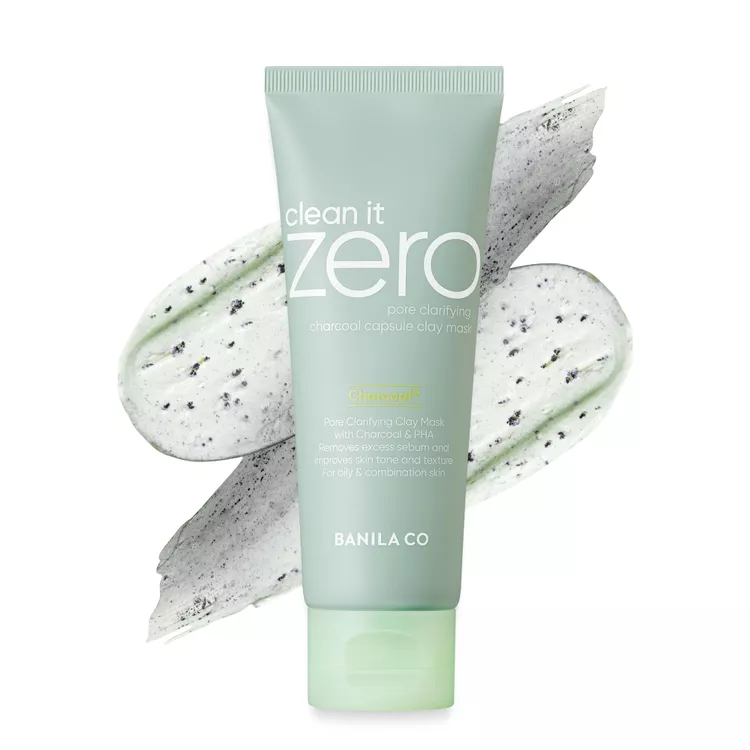 BANILA CO Clean It Zero Charcoal Capsule Pore Polish Mask | Gentle Exfoliating Facial Polish with Charcoal PHA Capsules & Green Clay | Korean Skincare for Oily & Sensitive Skin (100g / 3.53 oz)